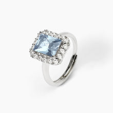 Carica l'immagine nel visualizzatore di Gallery, Anello Mabina in argento con acquamarina sintetica DESIDERIO INFINITO
