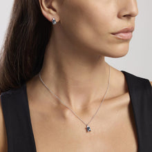 Carica l'immagine nel visualizzatore di Gallery, Girocollo MABINA in argento con acquamarina sintetica BATTITO