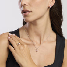 Carica l'immagine nel visualizzatore di Gallery, Girocollo MABINA in argento con zircone rosa BATTITO