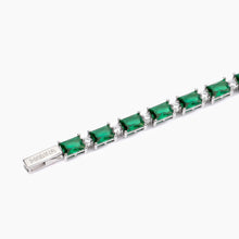 Carica l'immagine nel visualizzatore di Gallery, Bracciale MABINA in argento con smeraldi sintetici Battito