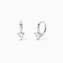 Carica l'immagine nel visualizzatore di Gallery, Orecchini MABINA a monachella con zirconi taglio cuore ROUGE