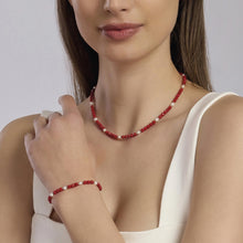 Carica l'immagine nel visualizzatore di Gallery, Bracciale Mabina in con perle coltivate e pasta di corallo/turchese BEACH CODE