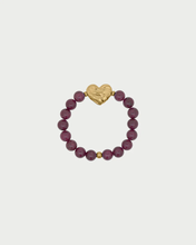Carica l'immagine nel visualizzatore di Gallery, Bracciale Giada Burgundy Cuore Bold