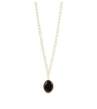 Carica l'immagine nel visualizzatore di Gallery, Collana SODINI lunga catena cabochon Harper - Nero