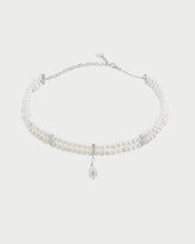 Carica l'immagine nel visualizzatore di Gallery, Choker Whiteside Elastico Doppio Filo Pearl Drop