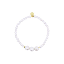 Carica l'immagine nel visualizzatore di Gallery, BRACCIALE ELASTICO TRE PERLE - WHITESIDE