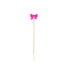 Carica l'immagine nel visualizzatore di Gallery, MONO-ORECCHINO CATENELLA FIOCCO VERNICE - CANDY BOW