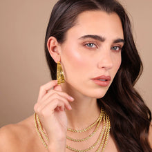 Carica l'immagine nel visualizzatore di Gallery, Orecchini ETRUSCA a Cerchio Ovali Martellati Doppi