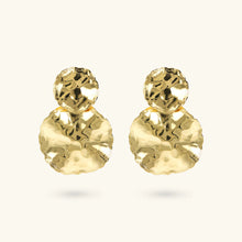 Carica l'immagine nel visualizzatore di Gallery, Orecchini ETRUSCA Pendenti Martellati a Doppio Disco Graduato