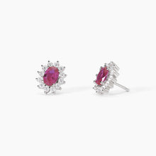 Carica l'immagine nel visualizzatore di Gallery, Orecchini in argento Mabina con pietra sintetica ovale COOL OR RÉTRO? (+colori)
