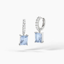 Carica l'immagine nel visualizzatore di Gallery, Orecchini Mabina a cerchio con acquamarina sintetica DESIDERIO INFINITO
