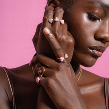 Carica l'immagine nel visualizzatore di Gallery, ANELLO Rue des mille DOUBLE CUORE CHOCO