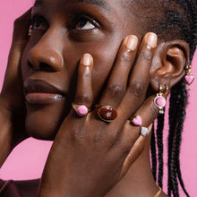 Carica l'immagine nel visualizzatore di Gallery, ANELLO Rue des mille OVAL CHOCO E STELLA