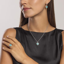 Carica l'immagine nel visualizzatore di Gallery, Girocollo MABINA in argento con glass azzurro NON SARÀ UN'AVVENTURA