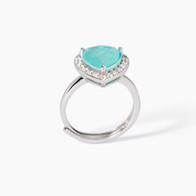 Carica l'immagine nel visualizzatore di Gallery, Anello MABINA in argento con glass azzurro NON SARÀ UN'AVVENTURA