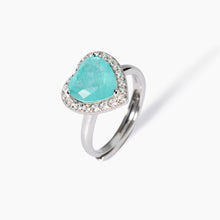 Carica l'immagine nel visualizzatore di Gallery, Anello MABINA in argento con glass azzurro NON SARÀ UN'AVVENTURA