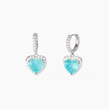 Carica l'immagine nel visualizzatore di Gallery, Orecchini MABINA in argento con glass azzurro NON SARÀ UN'AVVENTURA
