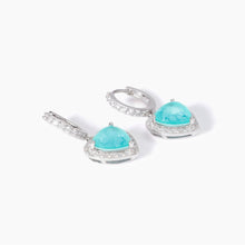 Carica l'immagine nel visualizzatore di Gallery, Orecchini MABINA in argento con glass azzurro NON SARÀ UN'AVVENTURA