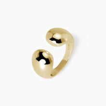 Carica l'immagine nel visualizzatore di Gallery, Anello MABINA chunky aperto in argento placcato oro BUONUMORE