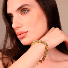 Carica l'immagine nel visualizzatore di Gallery, Bracciale ETRUSCA Maglie ovali a intreccio lavorate