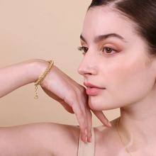 Carica l'immagine nel visualizzatore di Gallery, Bracciale ETRUSCA con Rondelle Martellate e Sfere Lucide