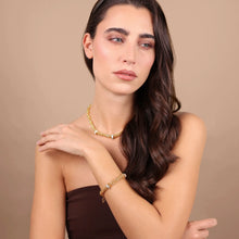 Carica l'immagine nel visualizzatore di Gallery, Bracciale ETRUSCA Catena Bizantina con Rondelle in Pavé di Cubic Zirconia