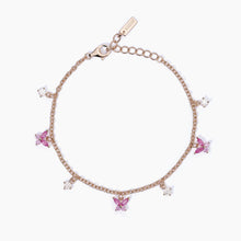 Carica l'immagine nel visualizzatore di Gallery, Bracciale Mabina con charm bianchi e rosa SECRET GARDEN