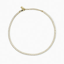 Carica l'immagine nel visualizzatore di Gallery, Cavigliera Mabina in argento o argento dorato con zirconi bianchi MINI TENNIS