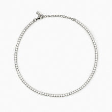 Carica l'immagine nel visualizzatore di Gallery, Cavigliera Mabina in argento o argento dorato con zirconi bianchi MINI TENNIS