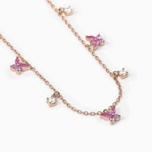 Carica l'immagine nel visualizzatore di Gallery, Girocollo Mabina in argento rosato con zirconi rosa e bianchi SECRET GARDEN