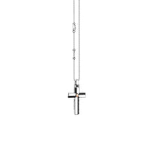 Carica l'immagine nel visualizzatore di Gallery, Collana Zancan in Argento con Croce e Dettaglio in Oro Rosa – Insignia 925 – EXC540R