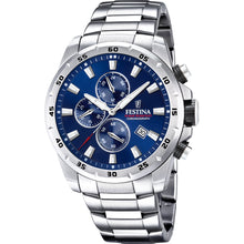 Carica l'immagine nel visualizzatore di Gallery, OROLOGIO FESTINA CHRONO SPORT F20463/2 AZZURO CINTURINO ACCIAIO, UOMO