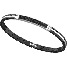 Carica l'immagine nel visualizzatore di Gallery, Zancan Bracciale Argento Bianco e Nero Carbonio EHB258