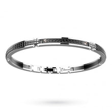 Carica l'immagine nel visualizzatore di Gallery, BRACCIALE ZANCAN EHB165 IN ACCIAIO CON SPINELLI NERI