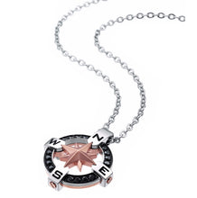 Carica l'immagine nel visualizzatore di Gallery, Collana Zancan da uomo in acciaio e spinelli Rosa dei Venti