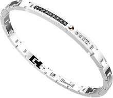 Carica l'immagine nel visualizzatore di Gallery, Bracciale Zancan da uomo in Acciaio e zaffiri EHB169