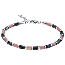 Carica l'immagine nel visualizzatore di Gallery, Zancan Bracciale in argento bianco, rosato e nero UHB023