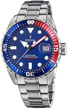 Carica l'immagine nel visualizzatore di Gallery, OROLOGIO FESTINA AUTOMATIC F20480/1 AZZURO CINTURINO ACCIAIO, UOMO