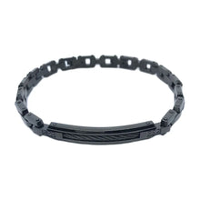 Carica l'immagine nel visualizzatore di Gallery, Bracciale Zancan in Acciaio Nero con Spinelli – Hiteck – EHB209