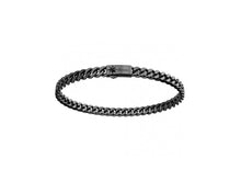Carica l'immagine nel visualizzatore di Gallery, Bracciale da Uomo Zancan Cubana in Argento Rodiato Nero con Rosa dei Venti