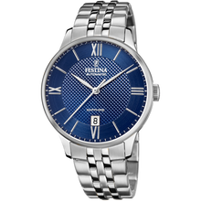 Carica l'immagine nel visualizzatore di Gallery, OROLOGIO FESTINA AUTOMATIC F20482/2 AZZURO BRACCIALE IN ACIAIO, UOMO