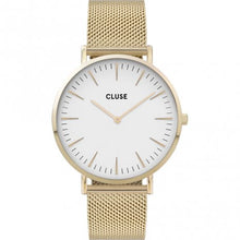 Carica l'immagine nel visualizzatore di Gallery, Orologio donna Cluse 38MM Boho Chic Mesh White, Gold Colour