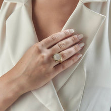 Carica l'immagine nel visualizzatore di Gallery, Anello Tonde Reverse con pasta vitrea bianca (+colori)