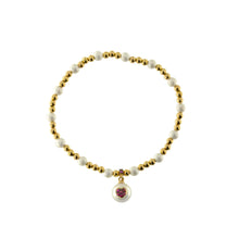 Carica l'immagine nel visualizzatore di Gallery, BRACCIALE ELASTICO PERLA PENDENTE - GALACTICA