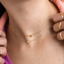 Carica l'immagine nel visualizzatore di Gallery, GIROCOLLO CUORE E DIAMANTI LAB GROWN - ORO18KT
