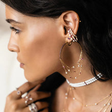 Carica l'immagine nel visualizzatore di Gallery, ORECCHINI BIG HOOPS TRE FILI - GALACTICA