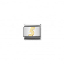 Carica l'immagine nel visualizzatore di Gallery, Link in Acciaio e Oro con Numeri (+numeri)