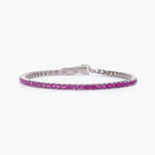 Carica l'immagine nel visualizzatore di Gallery, Tennis donna in argento Mabina con zirconi rosa TENNIS CLUB