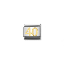 Carica l'immagine nel visualizzatore di Gallery, Link in Acciaio e Oro con Numeri (+numeri)