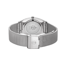 Carica l'immagine nel visualizzatore di Gallery, Orologio Modern Edge Black Sunray Argentato Mesh